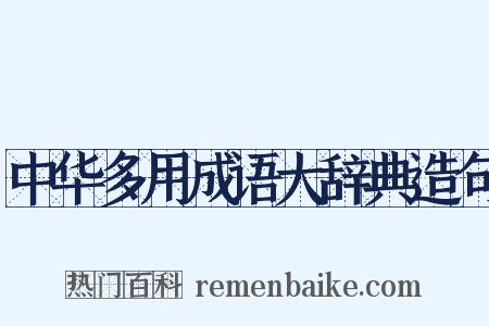 中华多用成语大辞典造句是什么意思的图片